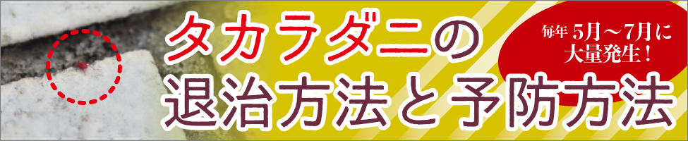 タカラダニの退治方法と予防方法